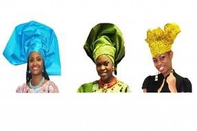 Tie African Gele drawing