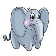 Cartoon Elephant as a picture for clipart