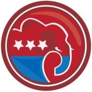 Republican Logo with the image of an elephant and stars