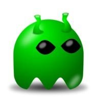 green Cartoon Alien drawing
