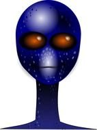 Blue skin alien clipart