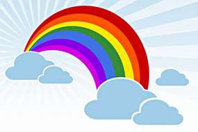 funny Rainbow Clip Art drawing