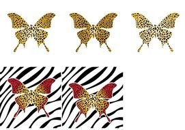 Colorful Leopard Butterflies clipart