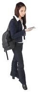 student with a backpack as a picture for clipart