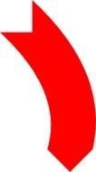 Down red Arrow drawing