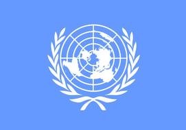 united nations flag as a graphic illustration