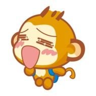 Emoji, cartoon monkey with wide open mouth