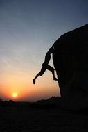 nice Rock Climbing Silhouette