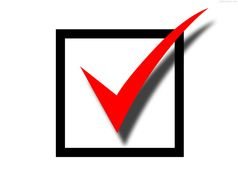 Red Check Mark Symbol drawing