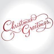 Christmas Greeting Lettering