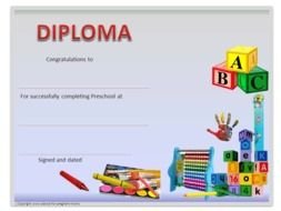 Preschool Diploma drawing