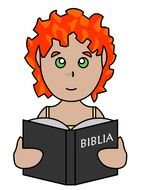 man and biblia drawing