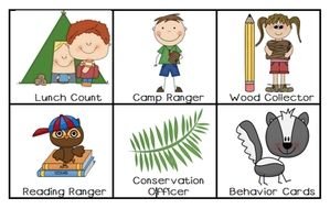 set of Classroom Jobs, drawing