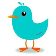 small blue Bird Clip Art drawing
