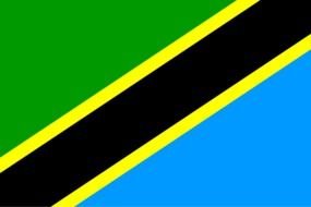 green-blue with stripes Tanzania Flag