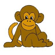 cartoon sitting monkey