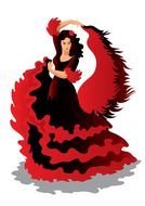 Flamenco Dancer girl drawing