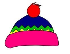 colorful Winter Hat, drawing