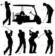 Golf Player Silhouette N3