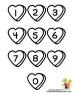 Valentine Color By Number Coloring Pages N2