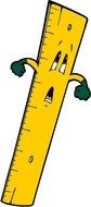 cartoon sweating ruler