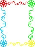 multicolored curls as a colorful frame