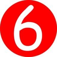 Number 6 Clip Art N39