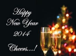 happy new year on colorful card