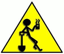 Coffee Break on a yellow sign