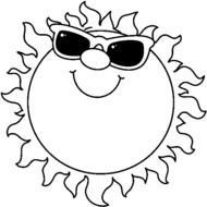 Summer Clip Art Black And White N5