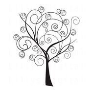 Black And White Clipart CHIC TREE 3 Tree By LillysDigiGarden $200