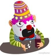 By Hector Gomez Clip Art Clipart Clown Payaso Sad Triste