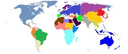 World Map color drawing