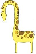 yellow Giraffe drawing