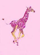 Pink Baby Giraffe drawing