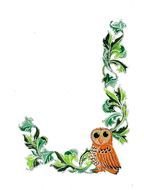 Printable Owl Border Paper