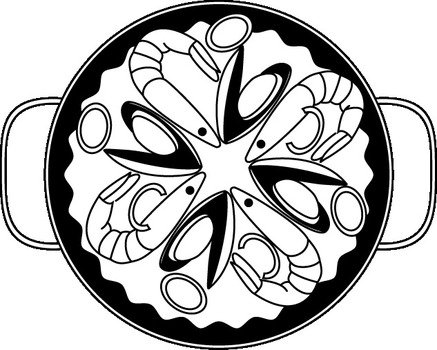 Paella Coloring Page
