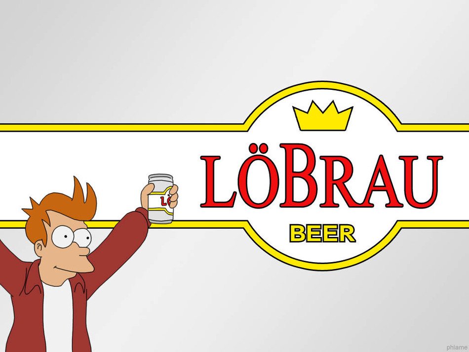 Fry Futurama With Beer drawing