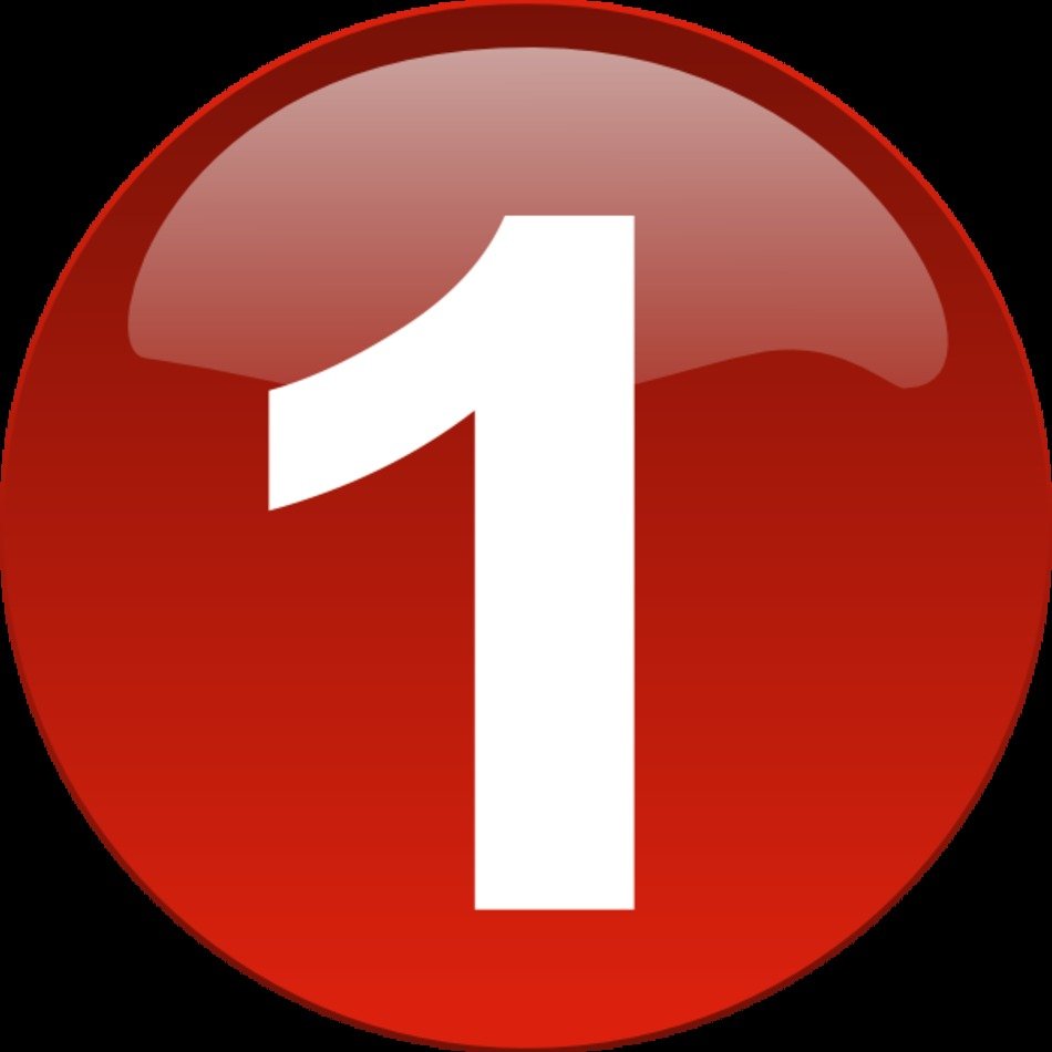 Red Number 1 Clip Art N6