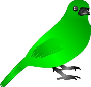 Green Bird Clip Art N6