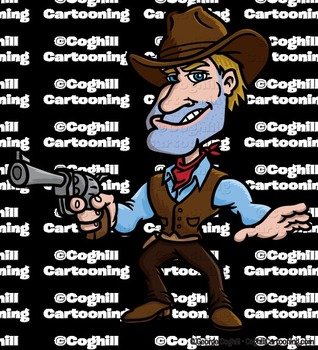 Old Cowboy Cartoon Clip Art N2