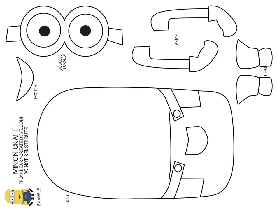 Minion Cut Out Template