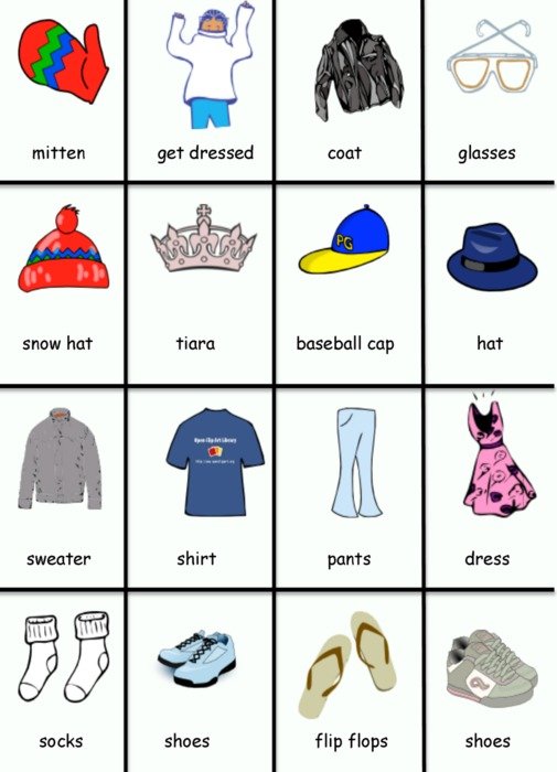 clothing, Visual Cues for Autists