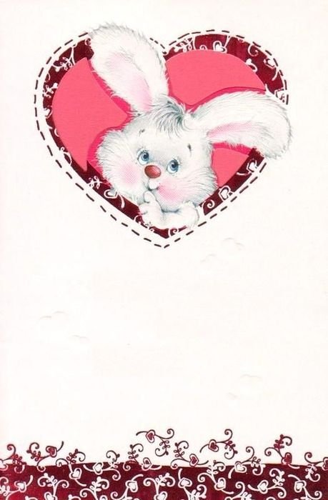 picture of a hare in a red heart