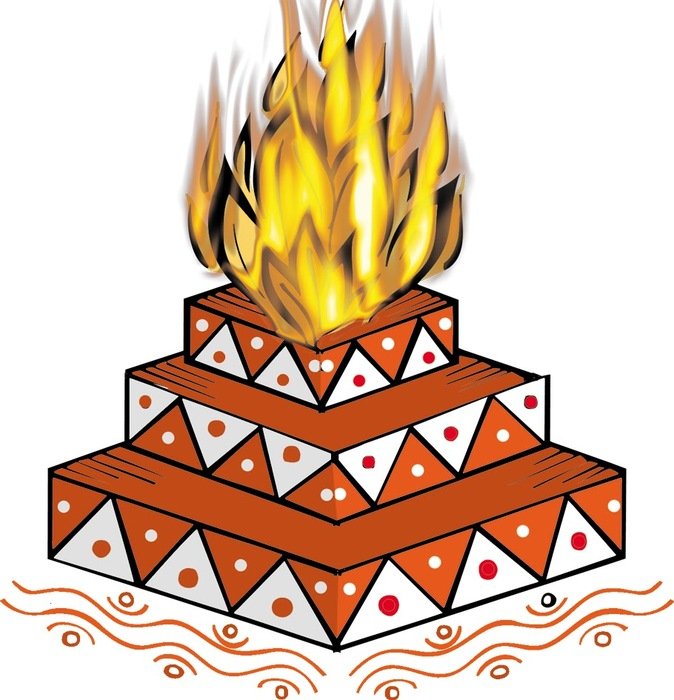 fire cake drawing