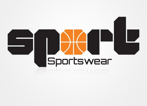 Sportswear, black and orange Logo