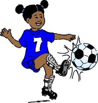 Playing Soccer Clip Art N22