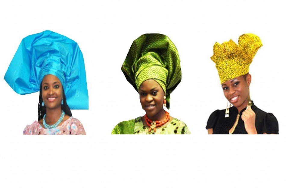 Tie African Gele drawing