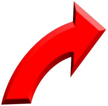 Red Curved Arrow N4