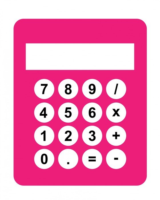painted pink calculator
